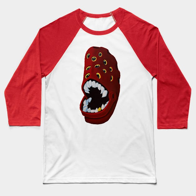 The Elder Cröc - Horror Shoe Scary Lovecraft Monster Baseball T-Shirt by kgullholmen